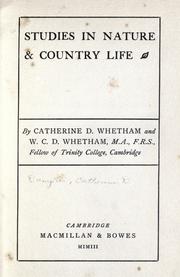 Front cover of Studies in nature & country life by Catherine Durning Holt Dampier