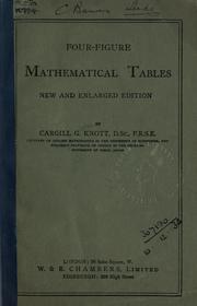 Front cover of Four-figure mathematical tables by Cargill Gilston Knott