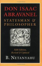 Front cover of Don Isaac Abravanel, statesman & philosopher by B. Netanyahu