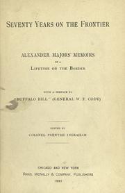 Front cover of Seventy years on the frontier by Alexander Majors