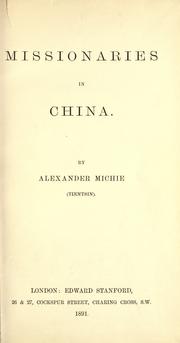 Front cover of Missionaries in China by Alexander Michie