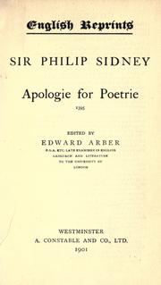 Front cover of Apologie for poetrie, 1595 by Sir Philip Sidney