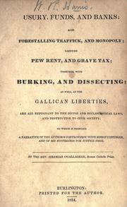 Cover of Usury, funds, and banks by Jeremiah O'Callaghan