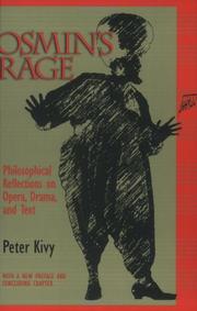 Cover of Osmin's Rage by Peter Kivy