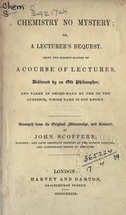 Front cover of Chemistry no mystery by John Scoffern
