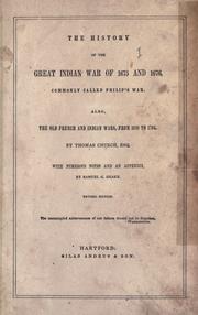 Cover of The history of the great Indian war of 1675 and 1676 by Benjamin Church