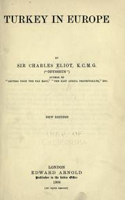 Front cover of Turkey in Europe by Sir Charles Eliot