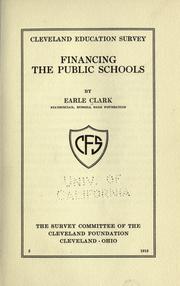 Cover of Financing the public schools by Earle Clark