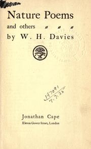 Cover of Nature poems and others by W. H. Davies
