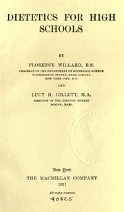 Cover of Dietetics for high schools by Florence Willard
