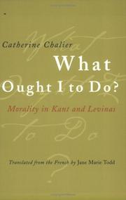 Cover of What Ought I to Do? by Catherine Chalier