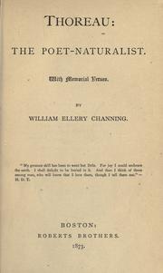 Front cover of Thoreau, the poet naturalist by William Ellery Channing