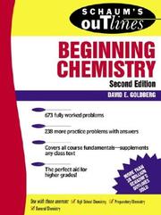 Front cover of Schaum's outline of theory and problems of beginning chemistry by Goldberg, David E.