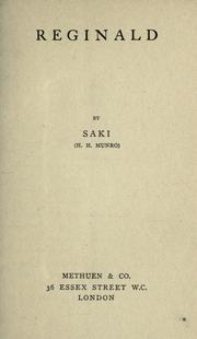 Cover of Reginald by Saki