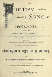 Front cover of The Poetry and song of Ireland by John Boyle O'Reilly
