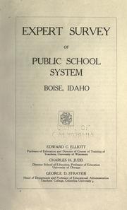 Front cover of Expert survey of public school system, Boise, Idaho by Edward C. Elliott