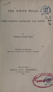 Cover of The White Hills by Thomas Starr King