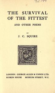 Front cover of The survival of the fittest by John Collings Squire