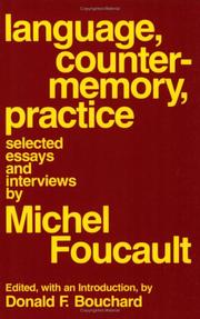 Cover of Language, counter-memory, practice by Michel Foucault