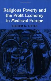 Cover of Religious poverty and the profit economy in medieval Europe by Lester K. Little