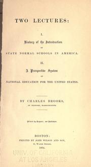 Cover of Two lectures by Brooks, Charles