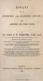 Front cover of Essays from the Edinburgh and Quarterly Reviews by John Frederick William Herschel