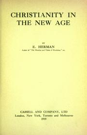 Front cover of Christianity in the new age by Emily Herman