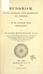 Front cover of Buddhism, in its connexion with Brāhmanism and Hindūism, and in its contrast with Christianity by Monier-Williams, Monier Sir