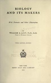 Cover of Biology and its makers by Locy, William Albert