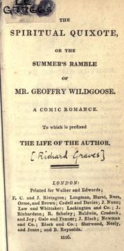 Front cover of The spiritual Quixote by Graves, Richard