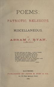 Cover of Poems by Abram Joseph Ryan