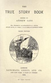 Front cover of The true story book by Andrew Lang