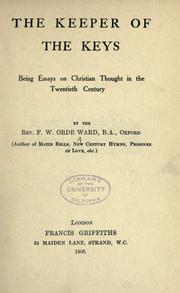 Front cover of The keeper of the keys by Frederick William Orde Ward
