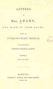 Front cover of Letters of Mrs. Adams by Abigail Adams
