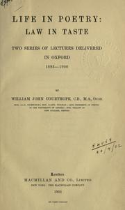 Front cover of Life in poetry by William John Courthope