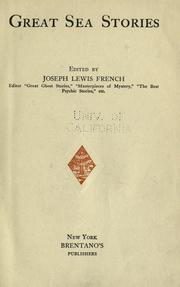 Cover of Great sea stories by Joseph Lewis French
