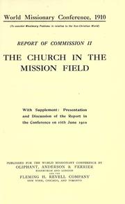 Front cover of Report of Commission II by World Missionary Conference (1910 Edinburgh).