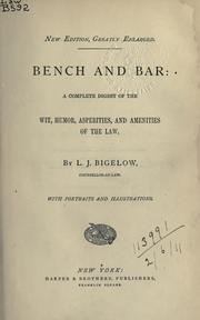 Cover of Bench and Bar by L.J Bigelow