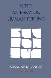Front cover of Mind by Susanne Katherina (Knauth) Langer