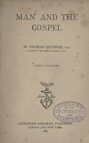 Front cover of Man and the Gospel by Guthrie, Thomas
