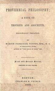 Cover of Proverbial philosophy by Martin Farquhar Tupper