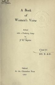 Front cover of A book of women's verse by John Collings Squire