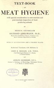 Cover of Text-book of meat hygiene by Richard Heinrich Edelmann