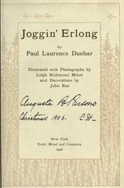 Cover of Joggin' erlong by Paul Laurence Dunbar