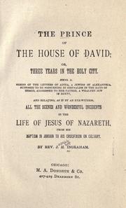 Cover of The Prince of the house of David by J. H. Ingraham