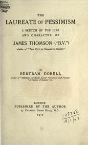 Front cover of The laureate of pessimism by Bertram Dobell