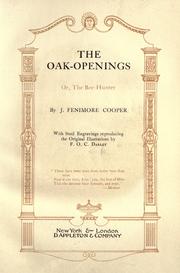 Cover of Oak Openings by James Fenimore Cooper
