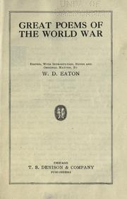 Cover of Great poems of the world war by William Dunseath Eaton