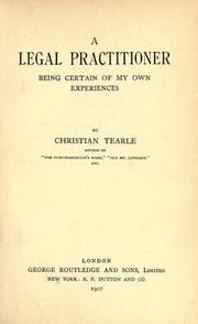 Cover of A legal practitioner by E. T. Jacques