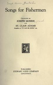 Front cover of Songs for fishermen by Joseph Morris Bachelor